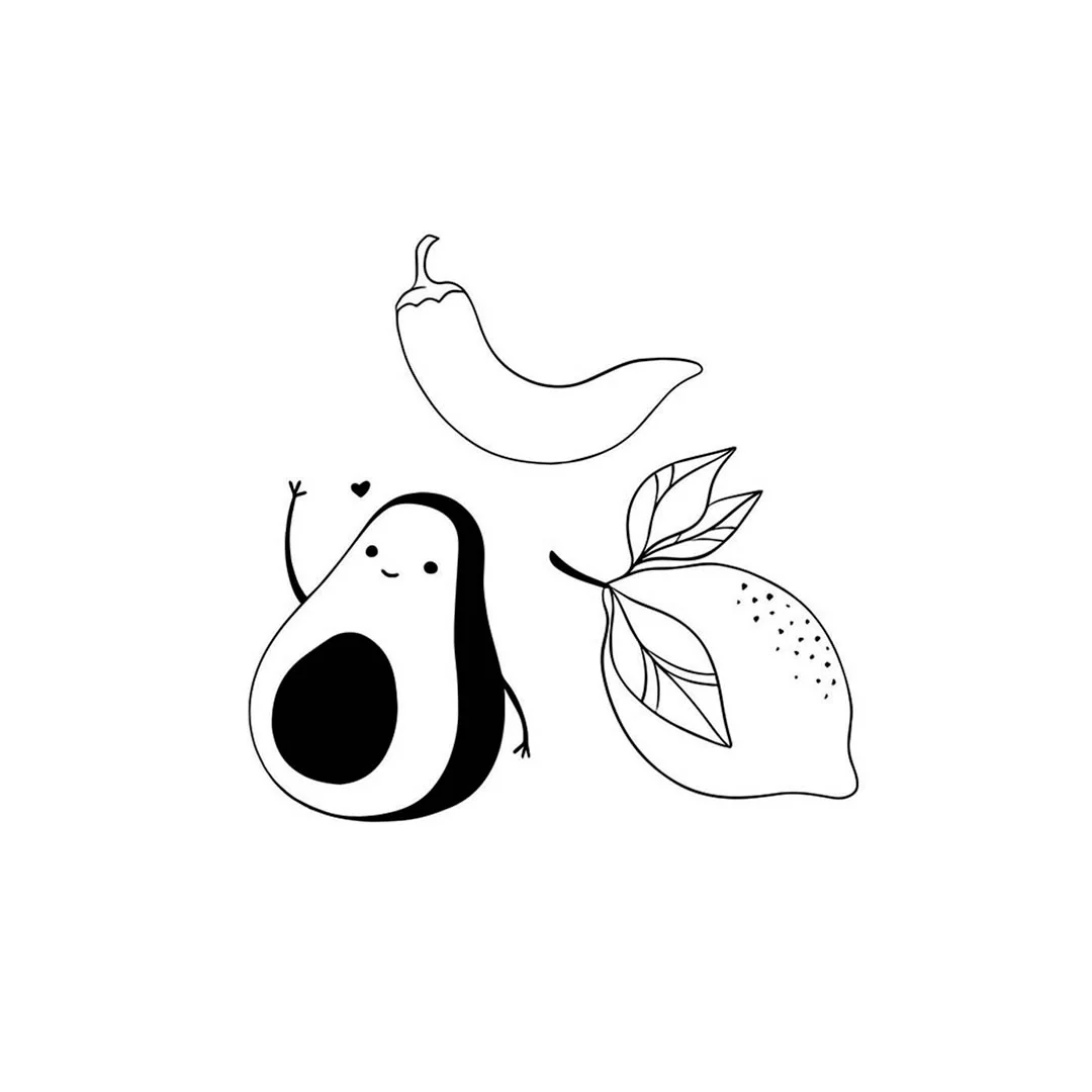 Tattoo temporaneo - Avocado lover x5